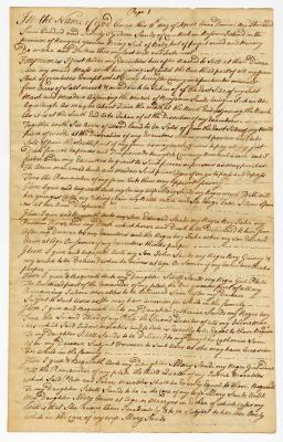 Probated will of Gideon Sands, 1770