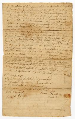 Probated will of James Alburtis, 1771