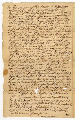 Probated will of John Arms, 1771