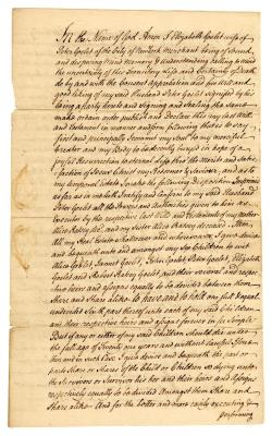 Probated will of Elizabeth Goelet, 1771