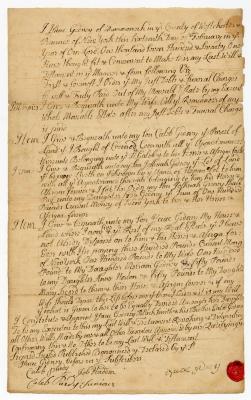 Probated will of Isaac Gedney, 1771