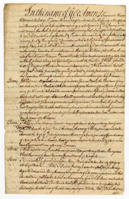 Probated will of Susannah Mercier, 1771