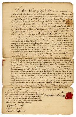Probated will of Jonathan Haven Jr., 1771