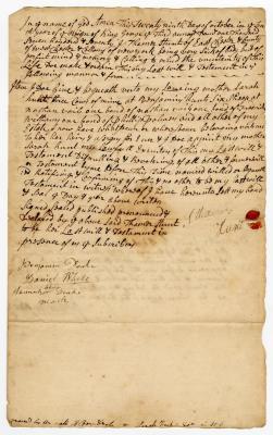 Probated will of Thamer Hunt, 1771