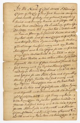Probated will of Fleming Colgan, 1771
