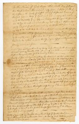 Probated will of Amos Smith, 1771