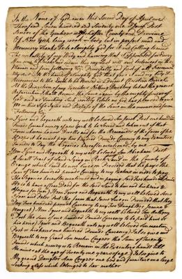 Probated will of Jacob Post, 1771