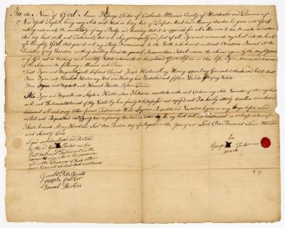 Probated will of George Trider, 1771