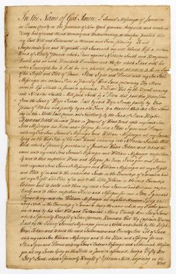 Probated will of Samuel Messenger, 1771