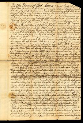 Probated will of Joseph Reade, 1771