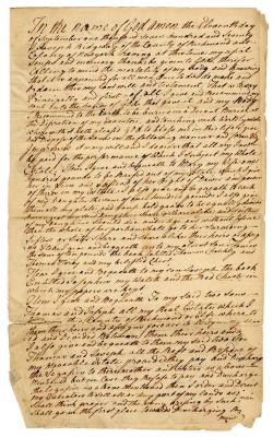 Probated will of Joseph Ridgway, 1771