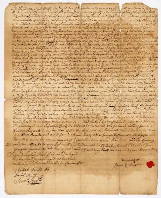 Probated will of Jane Wright, 1771