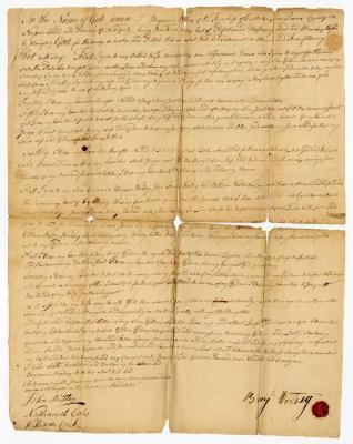 Probated will of Benjamin Woolsey, 1771