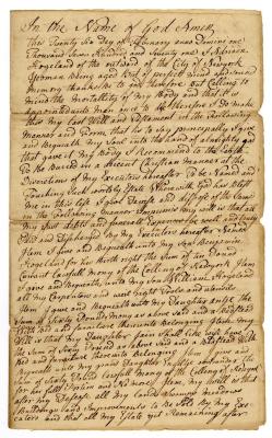 Probated will of Adriaen Hoghland, 1772