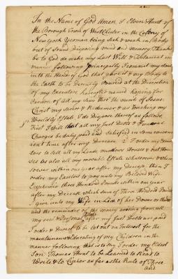 Probated will of Elven Hunt, 1772