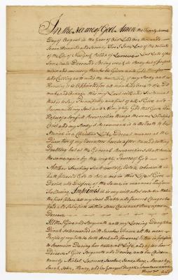 Probated will of Jane Low, 1772