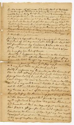 Probated will of Timothy Hunt, 1772