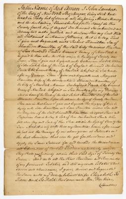 Probated will of John Lambert, 1772