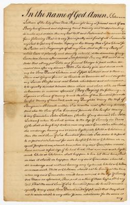 Probated will of John Latham, 1772