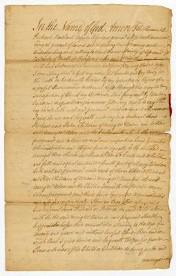 Probated will of Richard Maitland, 1772