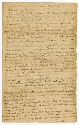 Probated will of Epenetus Platt, 1772