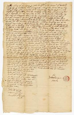 Probated will of John Turner, 1772