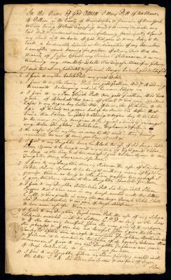 Probated will of Mary Pell, 1772