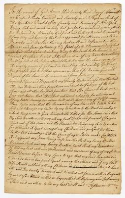 Probated will of Stephen Rich, 1772