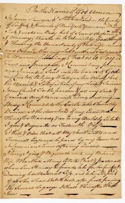 Probated will of James Sawyer, 1772