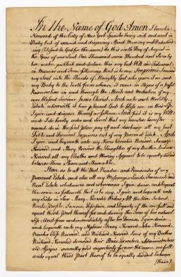 Probated will of Cornelia Norwood, 1772