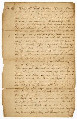 Probated will of Cornelius Roosevelt, 1772
