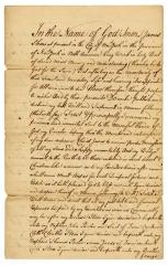 Probated will of James Shaw, 1772