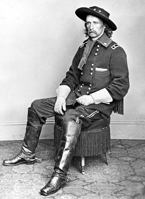 Civil War. Portrait of General George A. Custer seated