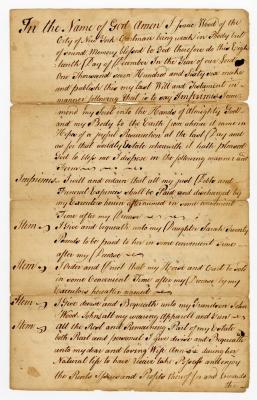 Probated will of Isaac Wood, 1772