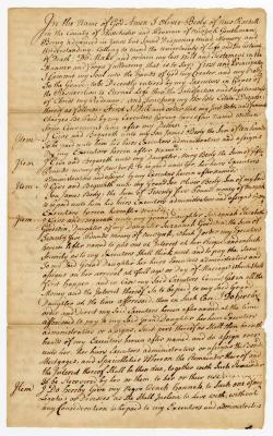 Probated will of Oliver Besley, 1773