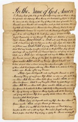 Probated will of Abraham Cock, 1773