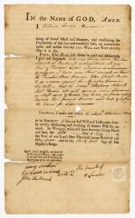 Probated will of William Lawler, 1773