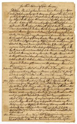 Probated will of William Hazard, 1773
