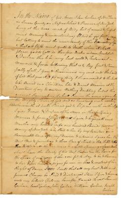 Probated will of Jost Gosline, 1773