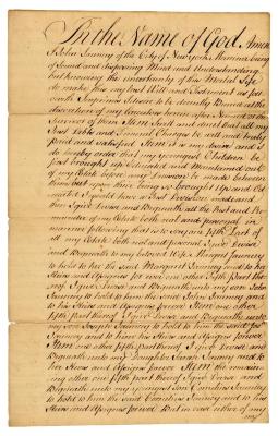 Probated will of John Jauncey, 1773
