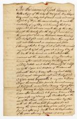 Probated will of Walter Heyer, 1773