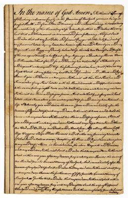 Probated will of Nathaniel Tom, 1773