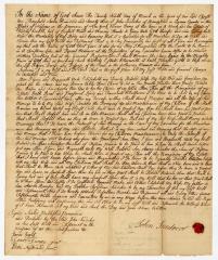 Probated will of John Snedeker, 1773