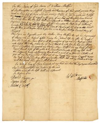 Probated will of William Mulford, 1773