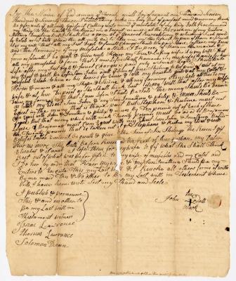 Probated will of John Odell, 1773
