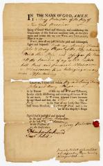 Probated will of Sidney Robertson, 1773