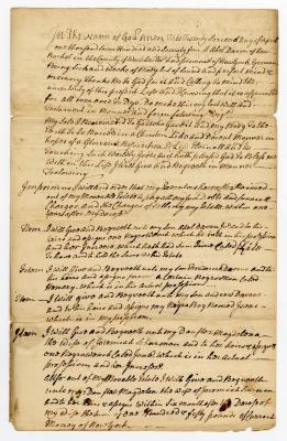 Probated will of Abel Devou, 1774
