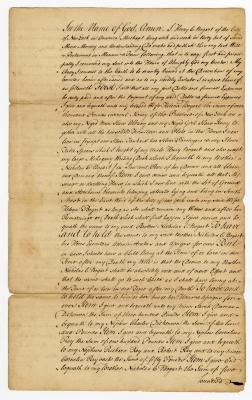 Probated will of Henry Bogart, 1774