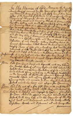 Probated will of Sara Van Gelder, 1773