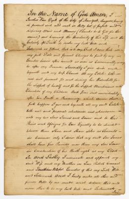 Probated will of Jacobus Van Dyck, 1773